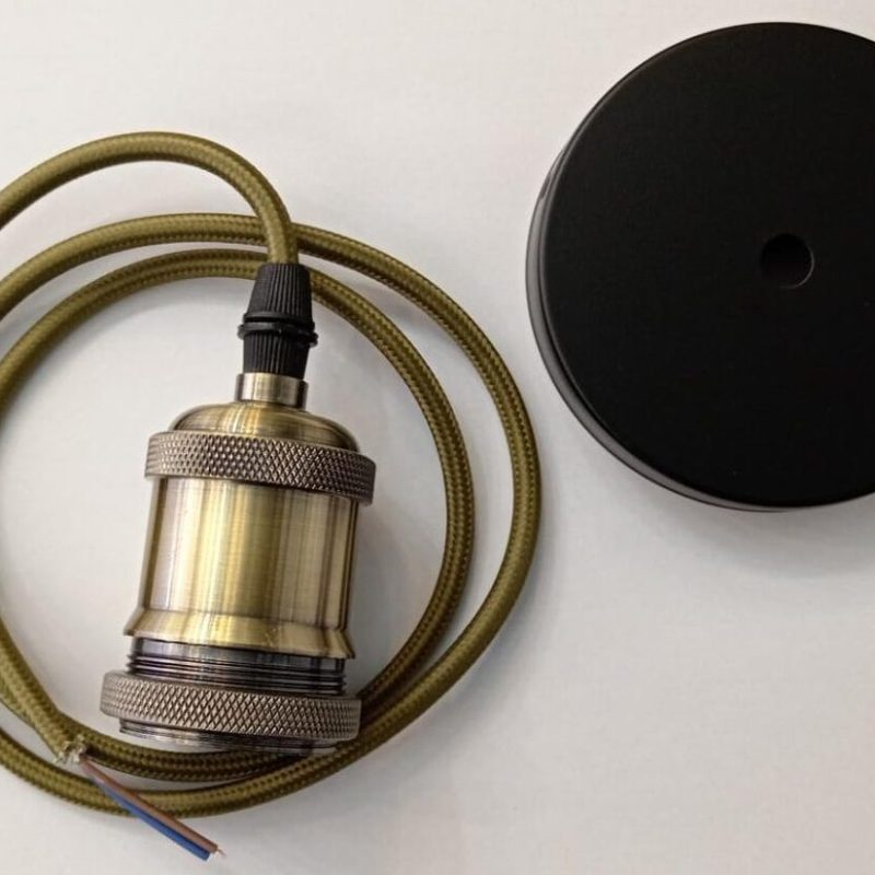 Portalampara Colgante Importado Café LED