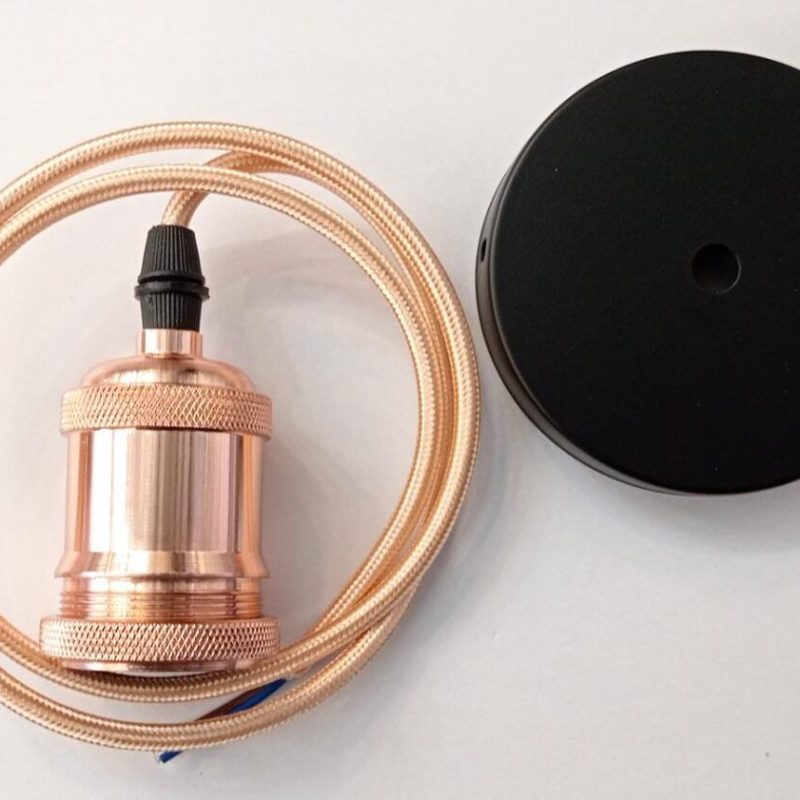 Portalampara Colgante Importado Rosa LED