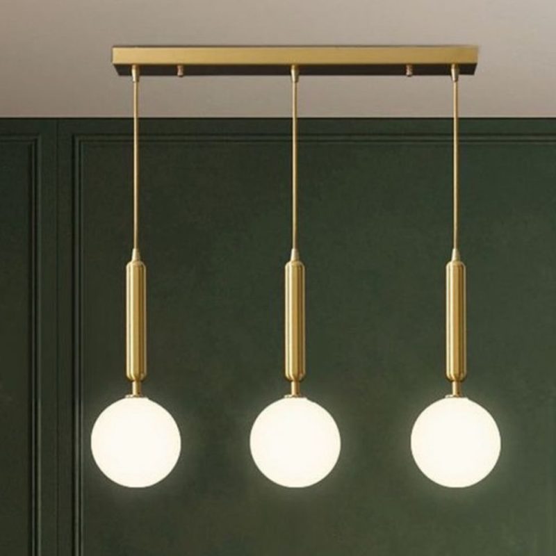 Lamparas LED Colgantes 3 Luces Dorada Shaguy